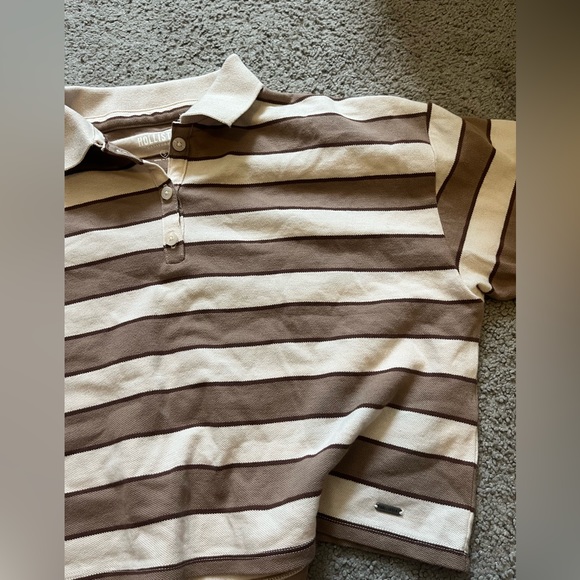 Hollister cropped striped collared tee - Picture 3 of 4